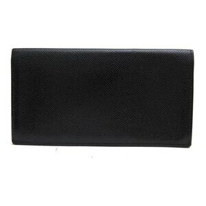 Hermes Long Wallet Men Leather Black Mc2 Fleming No Change